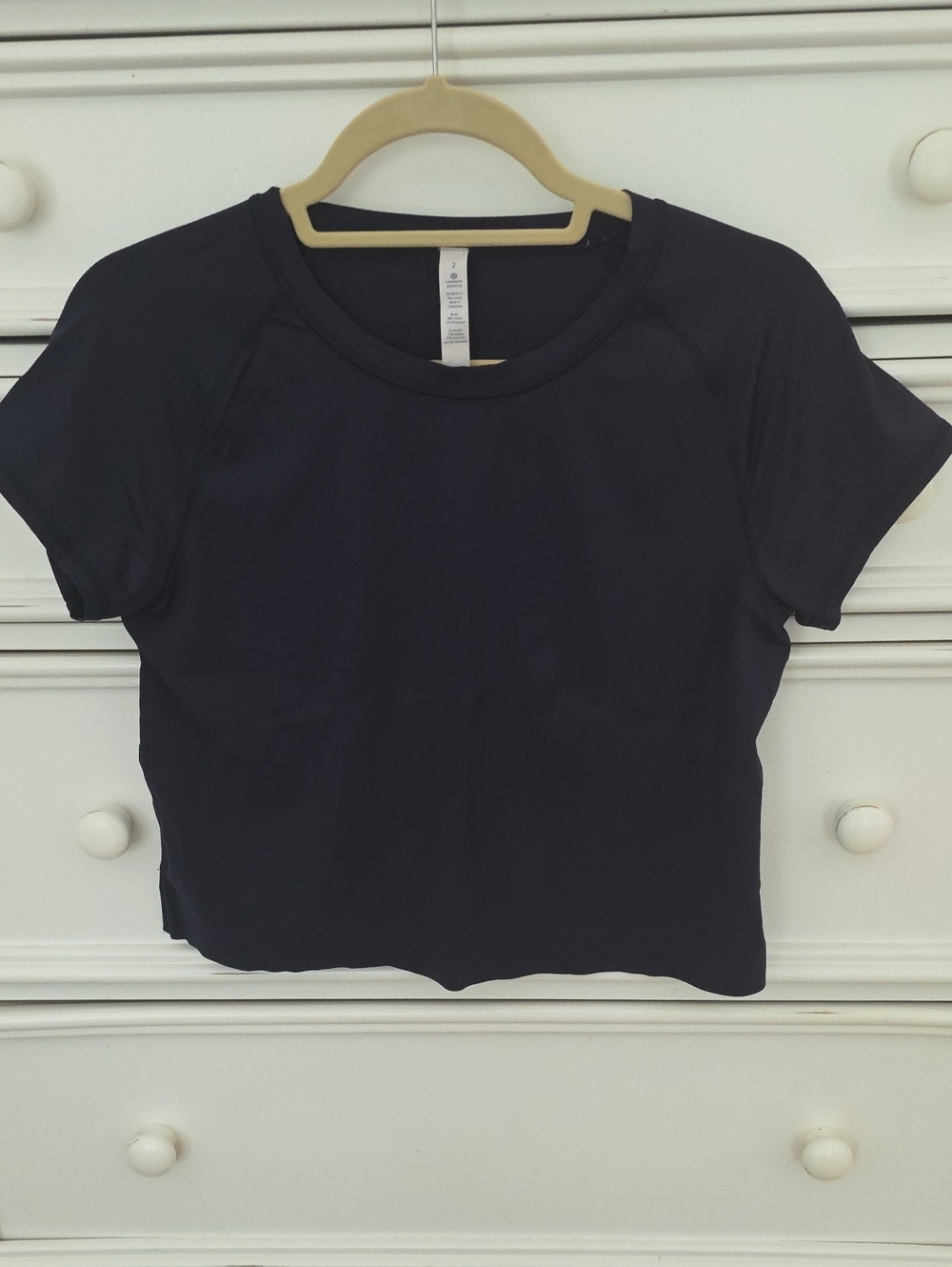 lululemon athletica Blue Short Sleeve Crop Top